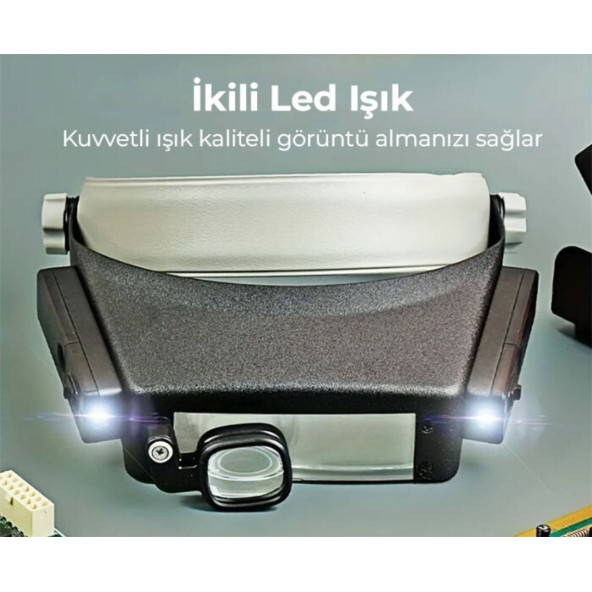 Texta 81007P Led Işıklı Kuyumcu Kafa Büyüteci - Resim 3