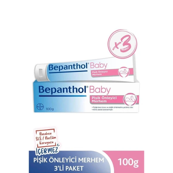 Bepanthol Baby Pişik Önleyici Merhem 100 gr 3'lü Paket