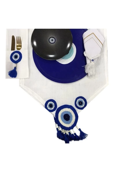 El Örgüsü Çatal Kaşıklık, Tığ İşi Runner - Ranir Nazar Çatal Kaşıklık - 3