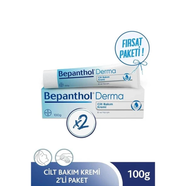 Bepanthol Derma Cilt Bakım Kremi 100 gr 2'Li Paket