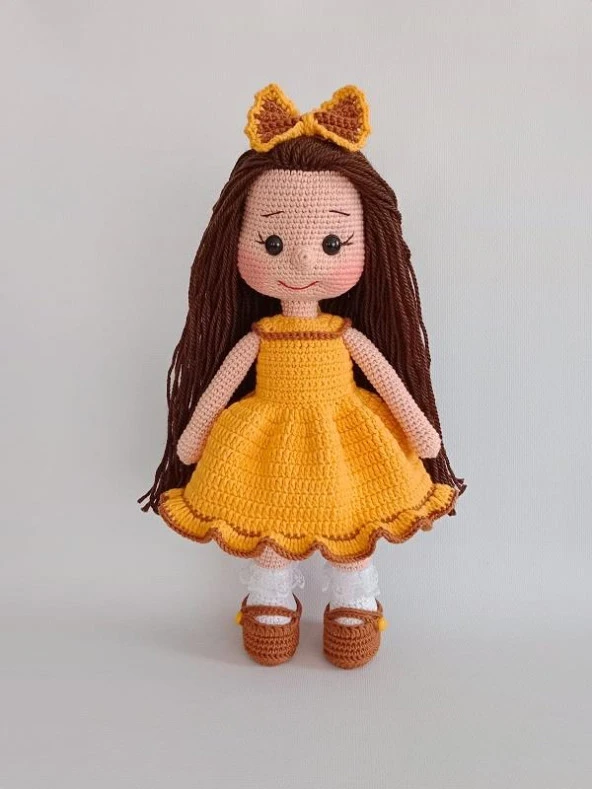 Sarı Güzeli Fatoş Bebek Amigurumi Organik Oyuncak - 1