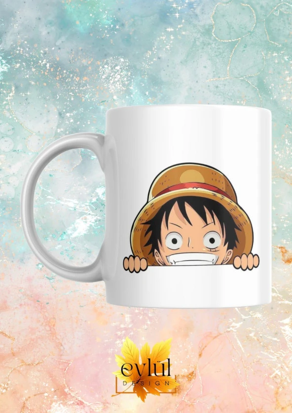 Anime One Piece Temalı Baskılı Eğlenceli Özel Tasarım Baskılı Kupa Bardak