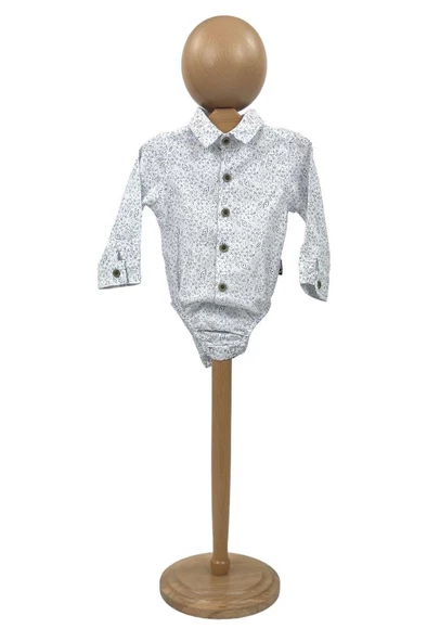 Erkek Bebek Takım Gömlek Pantalon Papyonlu Askılı Kırmızı - Resim 4