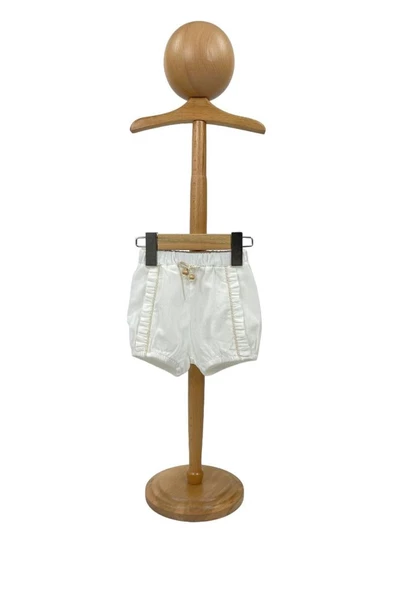 Kız Bebek Şortlu Takım Naturel Kumaş - 4