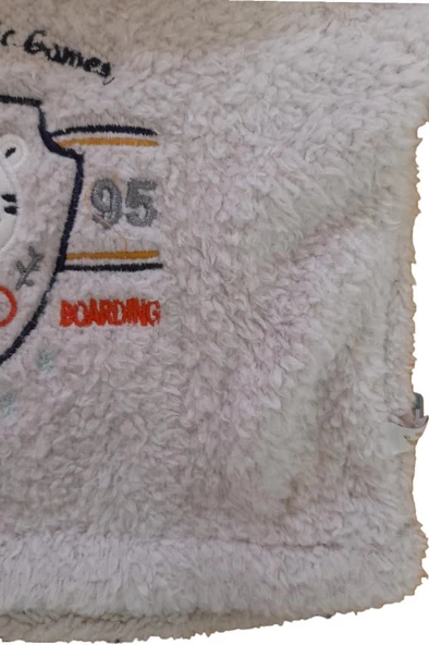 Erkek Bebek Takım 2'li Eşofman Sweat Peluş Sarı - 3