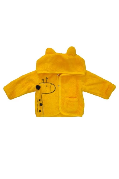 Erkek Bebek Takım 3'li Eşofman Sweat Peluş Zürafalı - 3