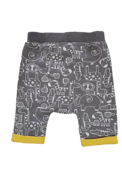 Erkek Bebek Takım 3'li Eşofman Sweat Peluş Zürafalı - 4