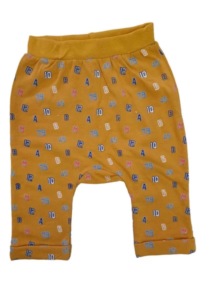 Erkek Bebek Takım 2'li Eşofman Sweat Peluş Sarı - 4