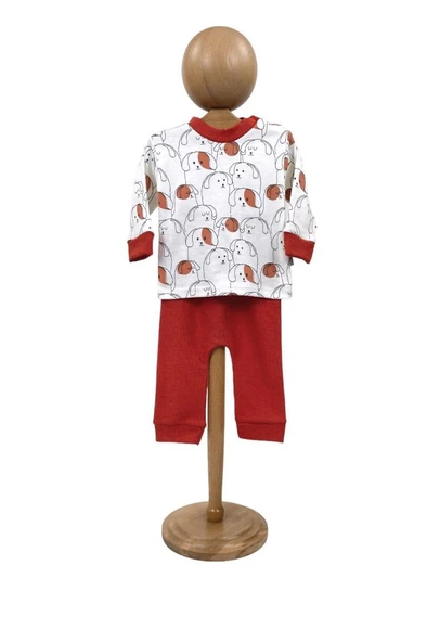 Bebek Alt Üst Takım 2'li Pijama Kiremit Köpek - 3