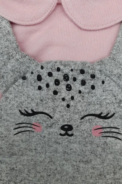 Kız Bebek Salopet Pembe Leopar - 2
