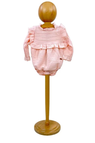 Kız Bebek Müslin Tulum Müslin Body Pembe - 3