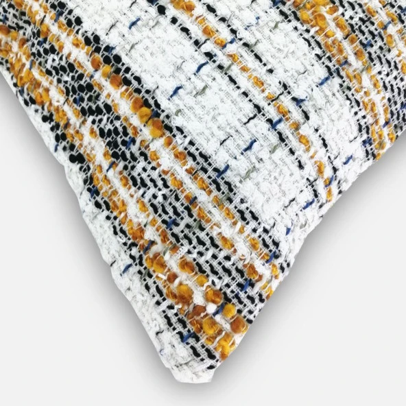 Capest | Hardal Kareli Kırlent Kılıfı Dekoratif Yastık - Resim 2