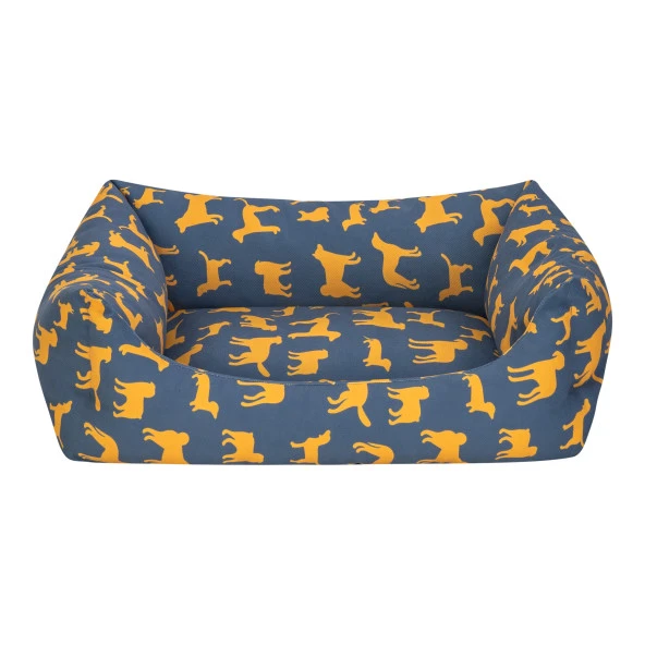 Pet Comfort Uniform Lacivert-Sarı Kedi ve Köpek Yatağı S 60x50cm ürün görseli