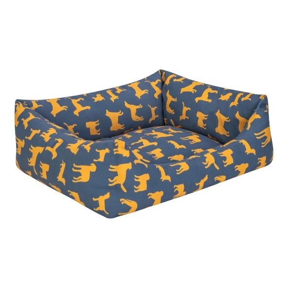 Pet Comfort Uniform Lacivert-Sarı Kedi ve Köpek Yatağı S 60x50cm - Resim 2