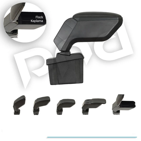 Vw Jetta Araca Özel Kol Dayama Kolçak Siyah 2007+ sonrası modellere uyumlu - Resim 4