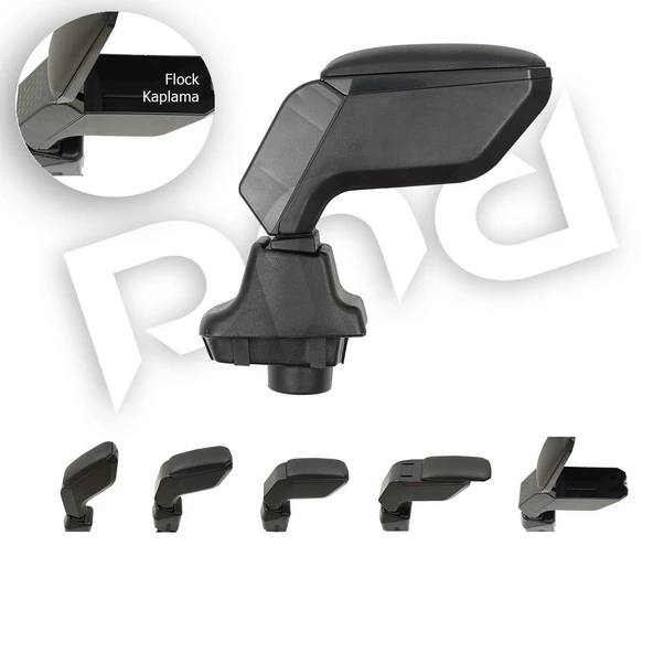 Ford Fiesta Araca Özel Kol Dayama Kolçak Siyah 2009+ sonrası modellere uyumlu - Resim 2