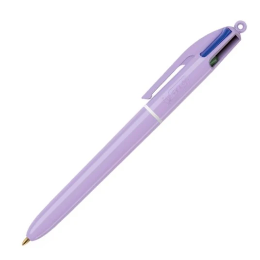 Bic 4 Colour Pastel 4 Renkli Tükenmez Kalem Pastel Mor