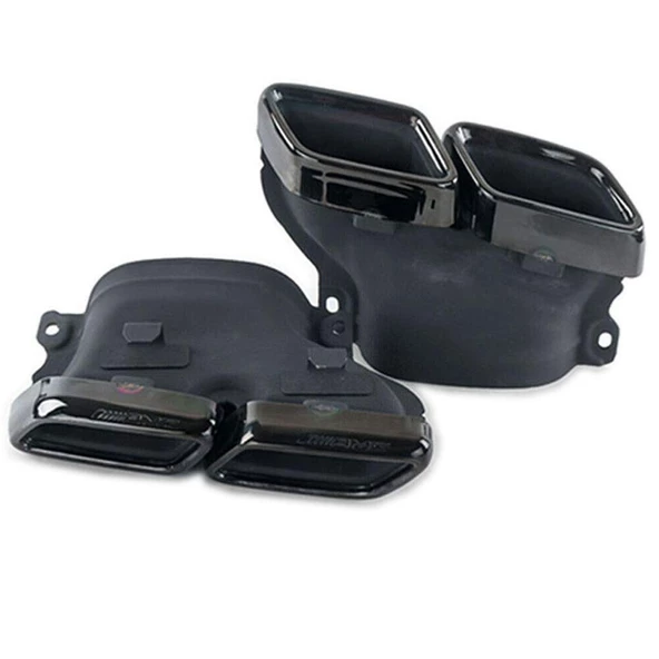 AUTOGP Mercedes w205 w212 w213 c63 amg egzoz ucu set siyah 4 çıkış