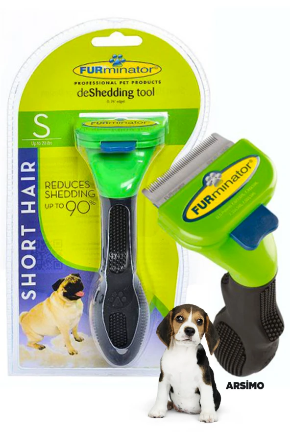 Furminator Small Dog Short Hair Küçük Köpek Kısa Tüy Tarağı Tuşlu