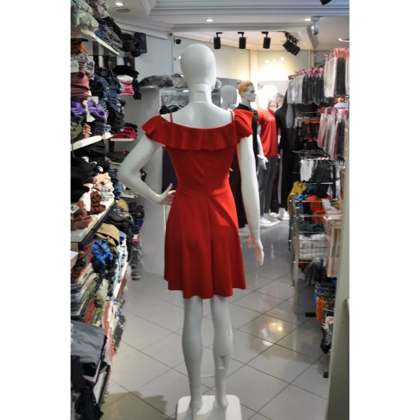 KIMIZI ÖNÜ FİRFİRLİ ABİYE - 4