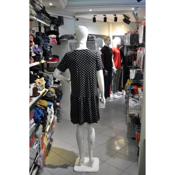 Kadın Büyük Beden Siyah Puantiyeli - 2