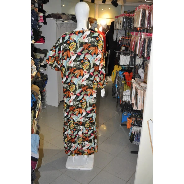 DESENLİ TÜRBANLI  ELBİSE - 3