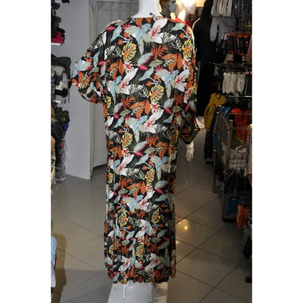 DESENLİ TÜRBANLI  ELBİSE - 5