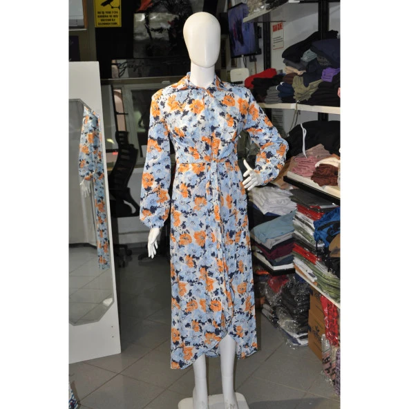 ÇİÇEK DESENLİ ELBİSE - 3