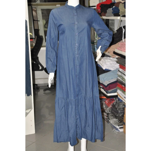 MAVİ KOT ELBİSE - 4