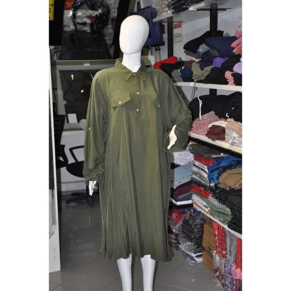 YEŞİL BAYAN ELBİSE - 3