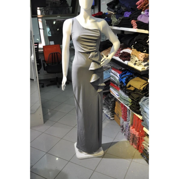 GRİ YARIM KOL ABİYE - 3