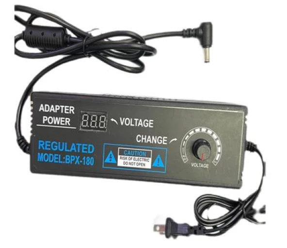 POWERMASTER PM-22380 3 VOLT - 12 VOLT - 10 AMPER 5.5*2.5 UÇLU KADEMELİ ADAPTÖR