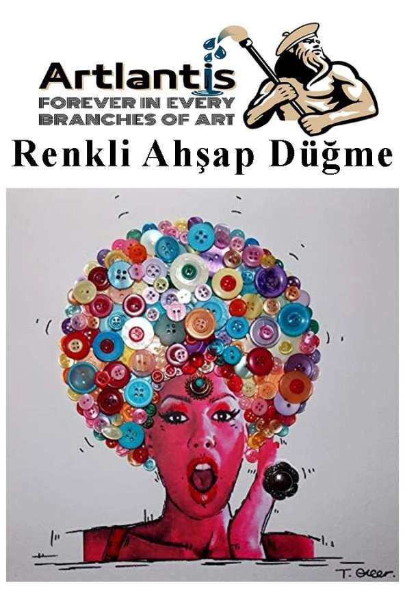 Düğme Naturel Ahşap 60 Adet 1 Paket Okul Kreş Sanat Etkinlik Anasınıfı 1,2cm 50 Adet 2,5cm 10 Adet - 4