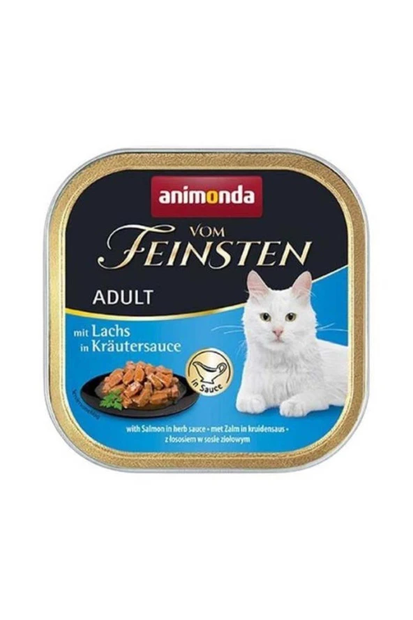 Animonda Vom Feinsten Tahılsız Somon Balıklı Ve Bitki Özlü Yetişkin Kedi Konservesi 100 Gr