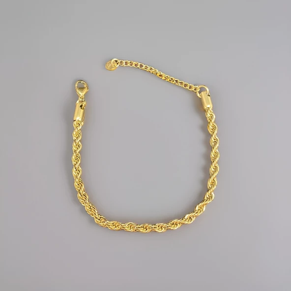 Özel Günlerin Burgusu: Gold Renkli Burgu Model Çelik Bileklik! ürün görseli 1