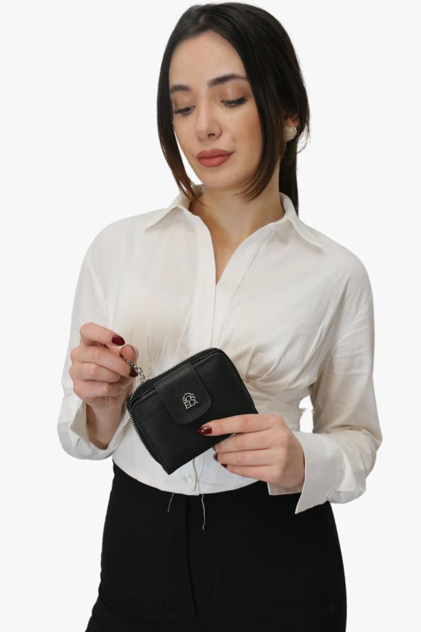 Sosela 56-4035 Kadın Avriel Siyah Cüzdan - Resim 4