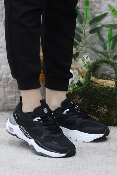 Kinetix Foxy TX W Siyah Beyaz Orijinal Ürün Sneaker Kadın Spor Ayakkabı - Resim 2