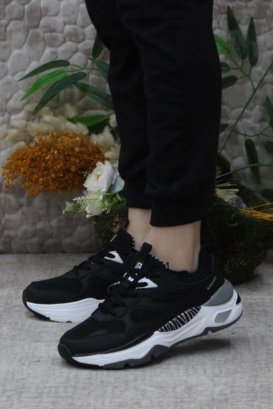 Kinetix Foxy TX W Siyah Beyaz Orijinal Ürün Sneaker Kadın Spor Ayakkabı - Resim 3