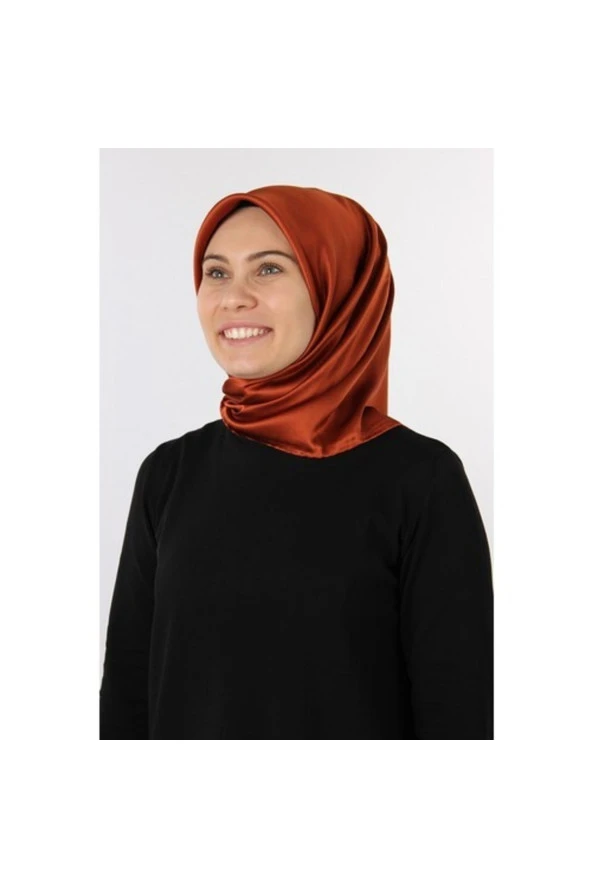 Aker 90x90 Kiremit Taşlanmış Düz Ipek Eşarp 7747758 - 365