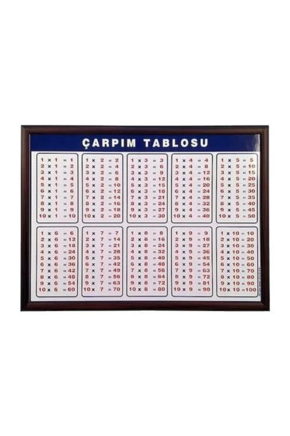 Panda Çarpım Tablosu 105X100Cm Pan-757