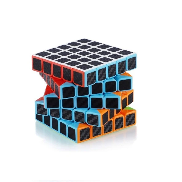 1 PCS 5X5 QY SPEED CUBE 5X5 CORBON FİBER CUBE 1ADET VIP 5X5 ZEKA KÜPÜ 5X5 HIZ KÜPÜ 5X5 RUBİKS CUBE - Resim 3