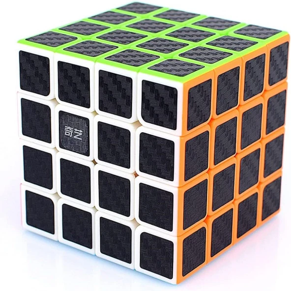 1 PCS 4X4 QY SPEED CUBE 4X4 CORBON FİBER CUBE 1ADET VIP 4X4 ZEKA KÜPÜ 4X4 HIZ KÜPÜ 4X4 RUBİKS CUBE - Resim 3