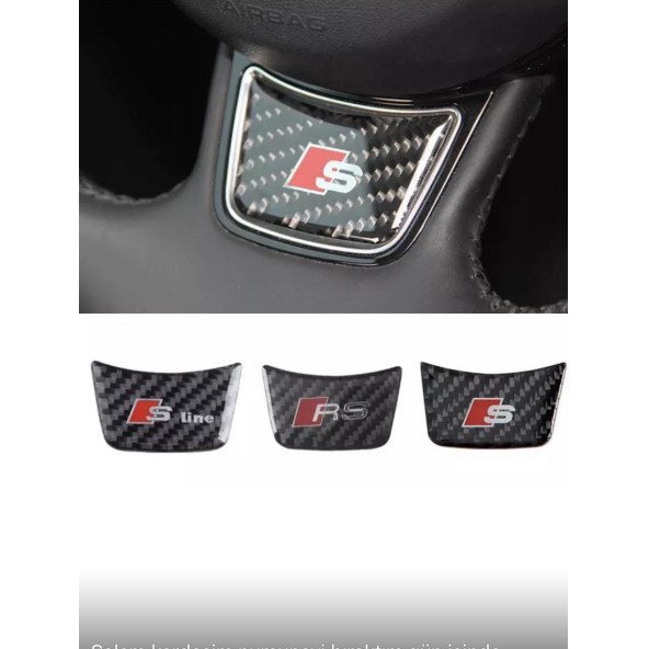 AUDI RS LOGOLU  uyumlu A3 A4L A6L Q3 Q5 Q7 DİREKSİYON DAMLA ETİKET - Resim 4