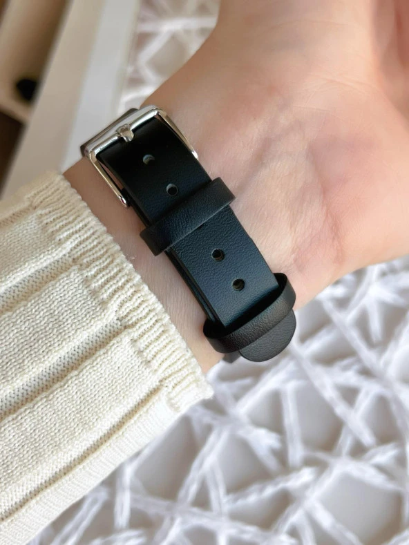 Ferro Deri Kordonlu Kararma Renk Atmaz 30 Metre Suya Dayanıklı Özel Tasarım Kadın Kol Saati BF1926BT - Resim 3