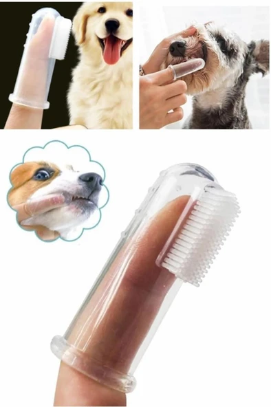 Orjinal Kutulu Silikon Parmak Diş Kaşıyıcı Dil Temizleyici Diş Fırçası Bebek Kedi Köpek Hayvanlar - 5