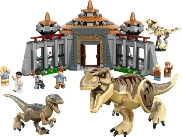 LEGO Jurassic World 76961 Visitor Centre: T.rex and Raptor Attack - Resim 3