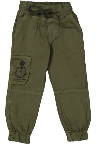 Erkek Çocuk Paça Ve Beli Lastikli Kargo Pantolon BGL-ST03621 - 5