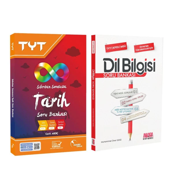 Doktrin TYT Tarih Sıfıdan Sonsuza ve AKM Dil Bilgisi Soru Bankası Seti 2 Kitap