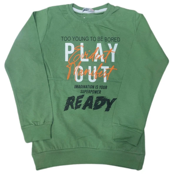 Erkek Çocuk Play Out Baskılı Sweatshirt BGL-ST03676