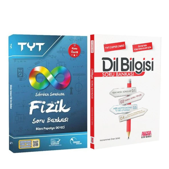 Doktrin TYT Sıfırdan Sonsuza Fizik ve AKM Dil Bilgisi Soru Bankası Seti 2 Kitap